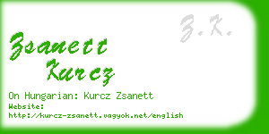 zsanett kurcz business card